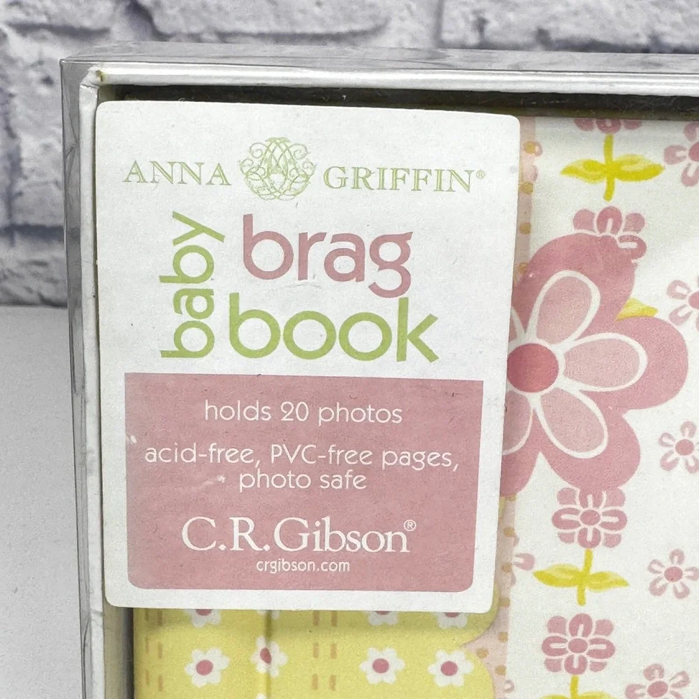 Anna Griffin C.R. Gibson Grandmas Brag Book Floral 20 4X6 Photo Album NOS Y2K